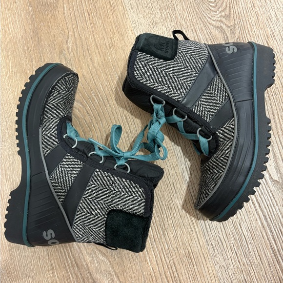 Sorel Tivoli II Herringbone Waterproof Winter Boots Women’s 6 Black Grey - Picture 7 of 12